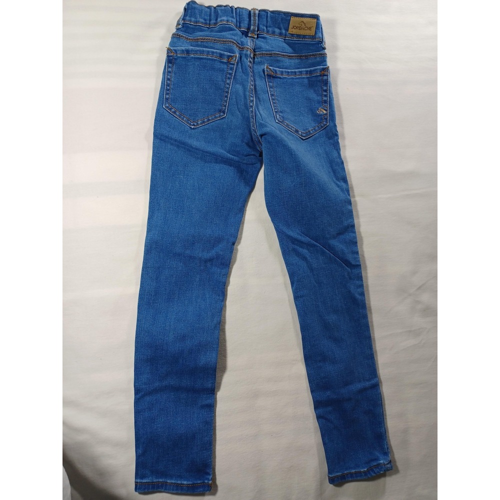 Jordache Jeans Girls 8 Blue Super Skinny Adjustable Waist Stretch Denim Faded - Picture 3 of 4